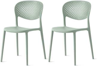 Connubia, 2 Stühle Abby mit gelochter Rückenlehne, aus 100% recyceltem Polypropylen