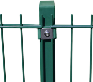 HOME DELUXE Pfosten für Doppelstabmattenzaun MORATA - 1500 mm Grün