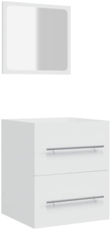 vidaXL Badschrank mit Spiegel Weiß 41x38,5x48 cm 804818