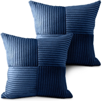 Amilian Dekokissen mit Füllung und Kissenbezug - Deko Kissen, Sofakissen, Zierkissen, (2 Stück), 40x40 cm, Kopfkissen mit Kissenfüllung