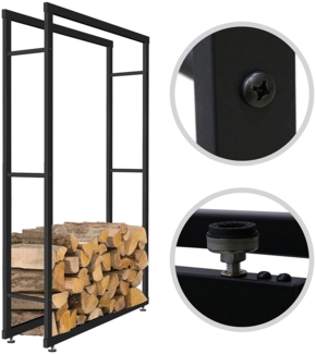 Kaminholzständer Brennholzregal Kaminholzablage Holzregal Metall 150x60 cm