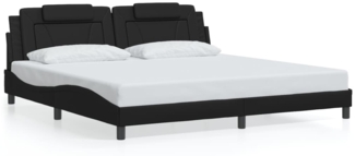vidaXL Bettgestell "Viana" ohne Matratze Schwarz 200x200 cm Kunstleder 3208117