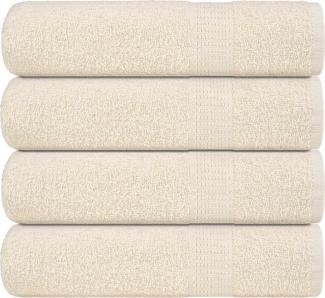 vidaXL Badetücher 4 Stk. Creme 100x150 cm 360 g/m² 100% Baumwolle 137005