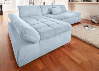 DOMO collection Ecksofa NMoric XXL, B/T/H: 300/172/80cm, Revamierenabschluss L-Form, wahlweise mit Bettfunktion und Armlehnverstel,lung