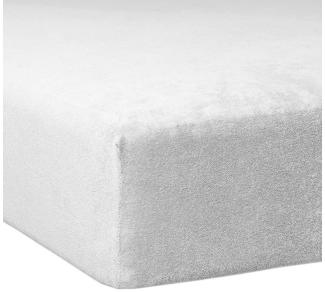 Traumschlaf Flausch Biber Boxspring Matratzen Spannbettlaken, Weiß, 180x200 cm