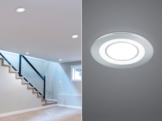 Runder LED Deckeneinbaustrahler CORE in Silber Chromfarben Ø 8,2cm