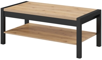 Couchtisch Aktiv Wohnzimmertisch 120x60cm taurus schwarz matt