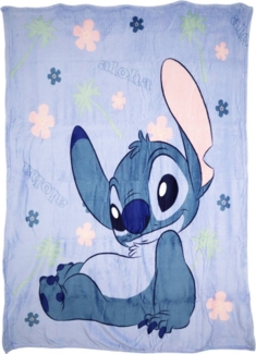 Wohndecke Lilo und Stitch Flanell Wohndecke warme Kuscheldecke 130x160 cm, Disney