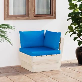 vidaXL Garten-Paletten-Ecksofa mit Kissen Imprägniertes Fichtenholz 3063352