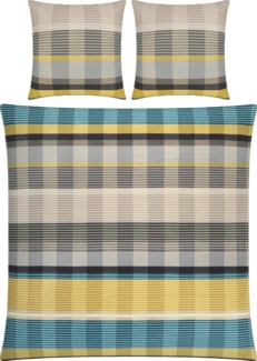 Erwin Müller Bettwäsche Bettwäsche Mix & Match "Karo", Biber, Karo