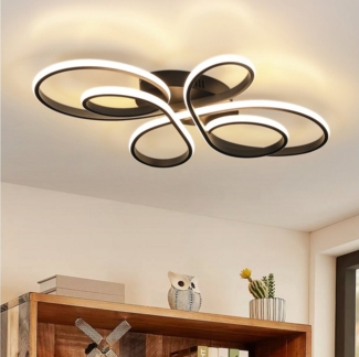 ZMH LED Deckenleuchte Whonzimmer Modern Schmetterlingforming Flur, Hochwertige Material, LED fest integriert, 3000K, Design Deckenbeleuchtung Groß für Esszimmer Büro Küche