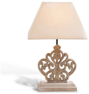 Mirabeau Tischleuchte Tischlampe Tamee creme/braun