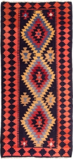 Morgenland Kelim Teppich - 295 x 135 cm - Mehrfarbig