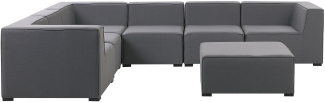 Gartensofa Lounge Set AREZZO Polyester Grau Rechtsseitig