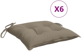 vidaXL Palettenkissen 6 Stk. Taupe 50x50x7 cm Oxford-Gewebe 361533