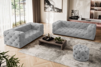 Places of Style 2-Sitzer FOLLINA, 2-Sitzer Sofa mit klassischer Chesterfield-Knopfheftung
