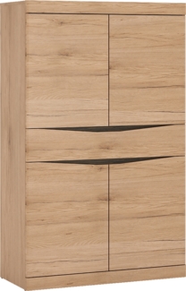 Highboard mit Schubkasten SANFORD-129 in Eiche hell Nb, B/H/T: ca. 86/139/40 cm