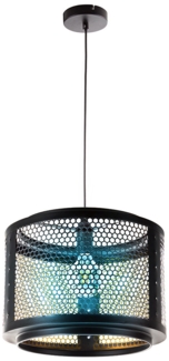 RGB LED Hängelampe, Gitteroptik, App- und Sprachsteuerung, H 150 cm