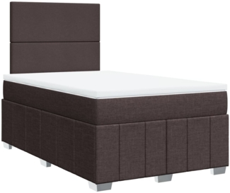 vidaXL Boxspringbett mit Matratze Dunkelbraun 120x190 cm Stoff 3291603