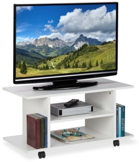 TV Board mit Rollen weiß