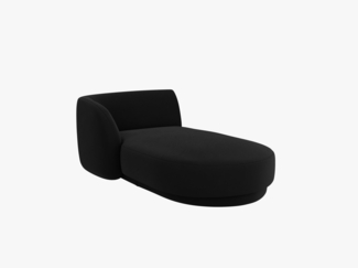 Micadoni Modul Miley 2-Sitzer Links Samtstoff Schwarz