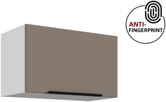 Küchen Hängeschrank 60 cm ARIA Sandgrau ultra matt + Weiss matt, hochwertige Fronten mit Anti Fingerprint Beschichtung Küchenzeile Küchenblock