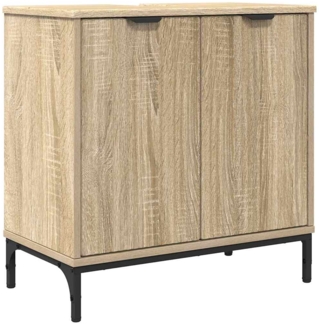 vidaXL Waschbeckenschrank mit Tür Sonoma-Eiche 60,5 x 33,5 x 61 cm 883416
