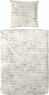 Perkal Bettwäsche Muster 135 x 200 cm rosa/blau