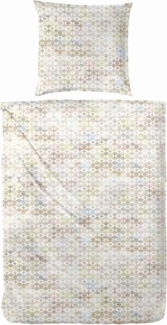 Perkal Bettwäsche Muster 135 x 200 cm rosa/blau