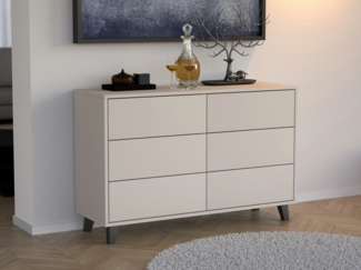 Beautysofa Kommode HOME 6S mit 6 Schubladen (verschiedene Farben), Breite: 120 cm