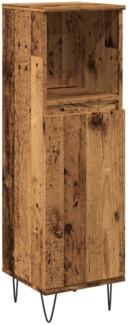 Badschrank Altholz-Optik 30 x 30 x 100 cm Holzwerkstoff