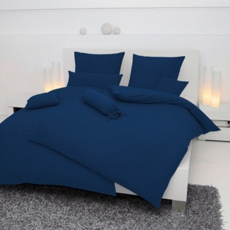 Janine Soft Seersucker Bettwäsche, Marine, 135x200 / 80x80 cm