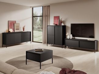 Compleo Wohnzimmer-Set JULO (2xKommode, TV- Schrank, Couchtisch) großes Wohnzimmer