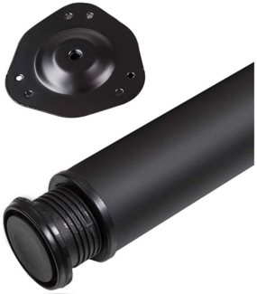 SO-TECH® Tischbein Ø 76 / 80 mm, belastbar bis 75 kg pro Stück, H: 71cm, Stahl, schwarz, höhenverstellbar bis 32mm, 1x