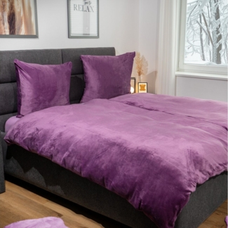 Casa Colori Bettwäsche Teddy Flausch, Polyester, 2 teilig, uni, rosenholz