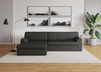 DOMO collection Ecksofa Topper, elegant und zeitlos, kompaktes Stellmaß 245/155cm, L-Form, mit Recamiere, wahlweise mit Schlaffunktion