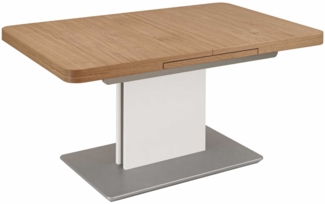 Couchtisch höhenverstellbar ausziehbar Con 110x57x70 Wildeiche Bianco