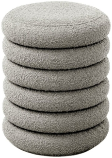 SVITA Stauraumhocker BLOSSOM XS, Pouf, Mit Stauraum, Bouclé-Bezug, Bequeme Polsterung, Modern
