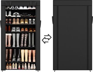 Sekey Stoffschrank Schuhschrank mit 9 Ebenen, Vliesstoff Schuhaufbewahrung Breite 85 cm, Schuhständer Platzsparend, 36 Paar Schuhe