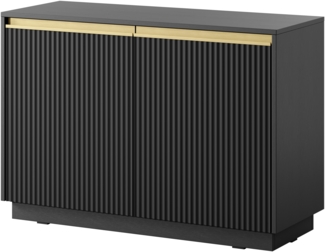 AX LIVING Kleine Kommode Lirio K103 103 cm modern und stilvoll schwarz