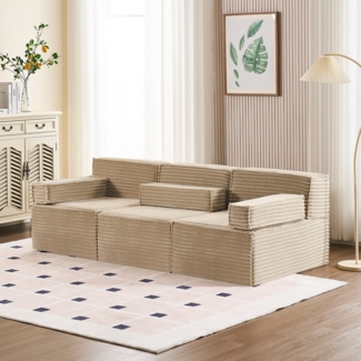 HOMYEDAMIC Big-Sofa Schwammsofa 1-4 Sitzers Ecksofa, Pure Foam Eco Sofa Kombinierbar Variabel Großes Sofa