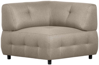 Modulsofa Louis Eck-Element aus gewebten Stoff, Creme