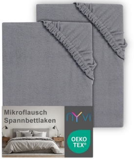 NYVI Spannbettlaken Spannbettlaken DreamScience Mikroflausch für Matratzen bis 22 cm Höhe, Microfaser-Fleece, Gummizug: rundum, (2 Stück), Kuschelweiches & Wärmendes Bettlaken Spannbetttuch
