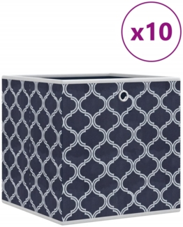 vidaXL Faltboxen 10 Stk. Blau 32x32x32 cm Vlies 4018980