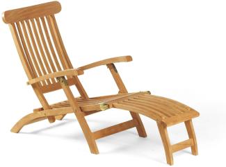 Sonnenpartner Liegestuhl Manhattan Teakholz natur 58x192 cm Sonnenliege Liege