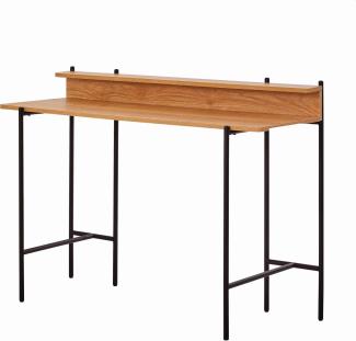 Schreibtisch, MDF/Metall Natur/Schwarz, 120 x 46 x 85,5 cm