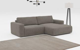 COTTA Ecksofa Lasso L-Form, XL-Sofa, mit breiter Recamiere im trendigen Cord oder angenehmen Strukturstoff