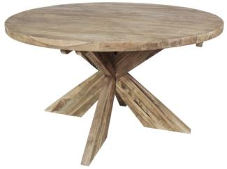 HSM COLLECTION Natural Wood Collection Esstisch rund Teak Massivholz - ø130 cm - Natur