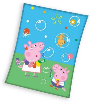 Kinderdecke Peppa Pig Fleecedecke Kuscheldecke 130 x 170 cm, Peppa Pig, Kuscheldecke