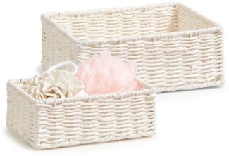 ZELLER Aufbewahrungskörbchen, 2-er Set, Papiergeflecht